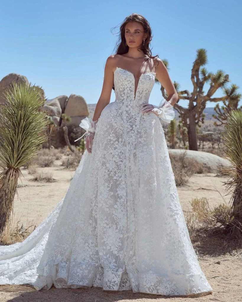 Calla Blanche 126126 Thalara wedding dress – front view | Mon Amie Bridal Salon