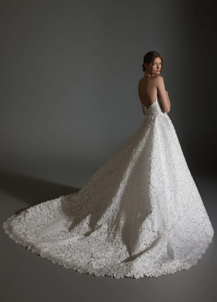 Lazaro Avery wedding dress – back view | Mon Amie Bridal Salon