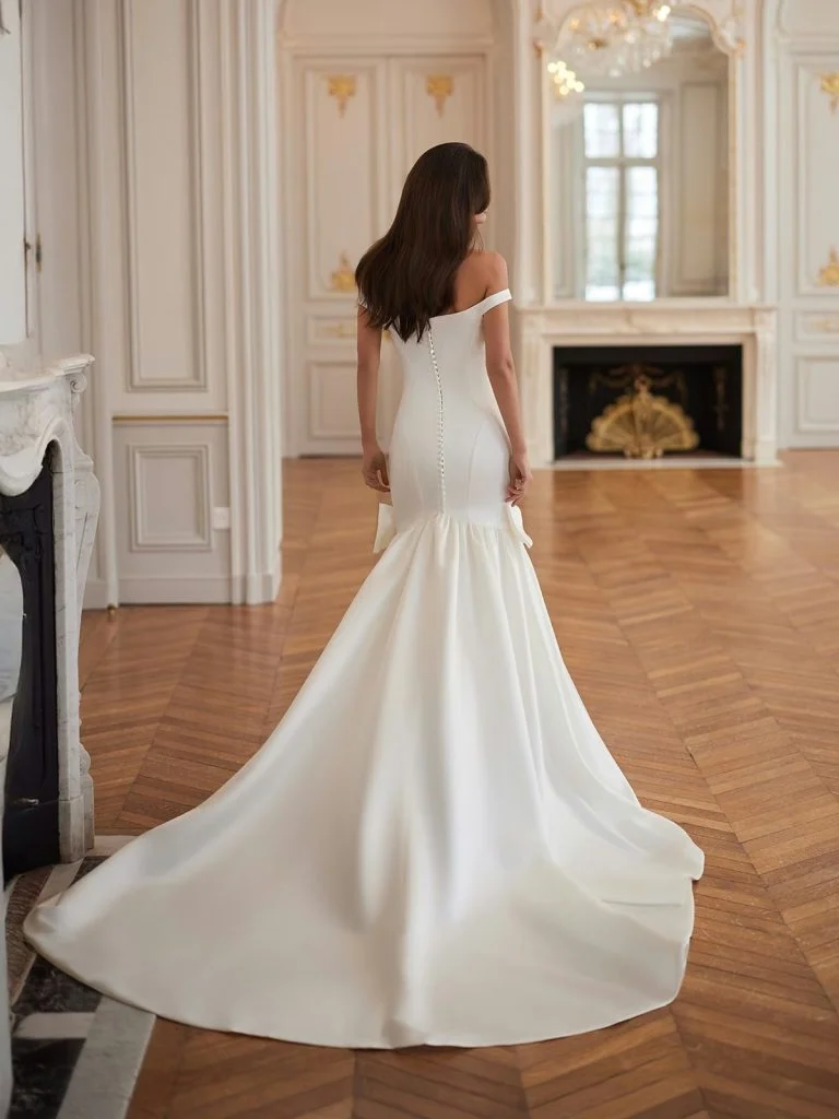 Moonlight J7006 wedding dress – back view | Mon Amie Bridal Salon